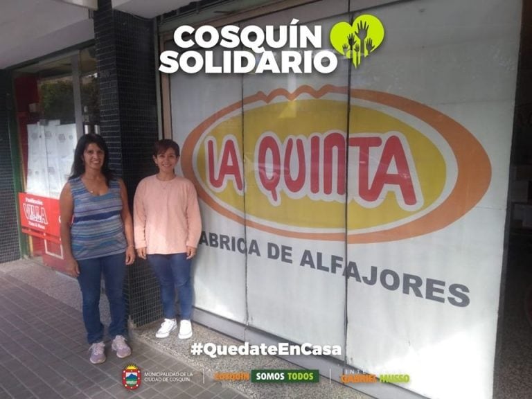 Alfajores La Quinta, otros de los comercios que donó productos propios. (foto: Municipal).