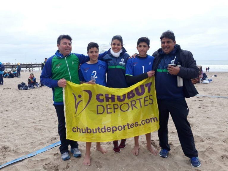 Parte del equipo de Voley de Chubut.