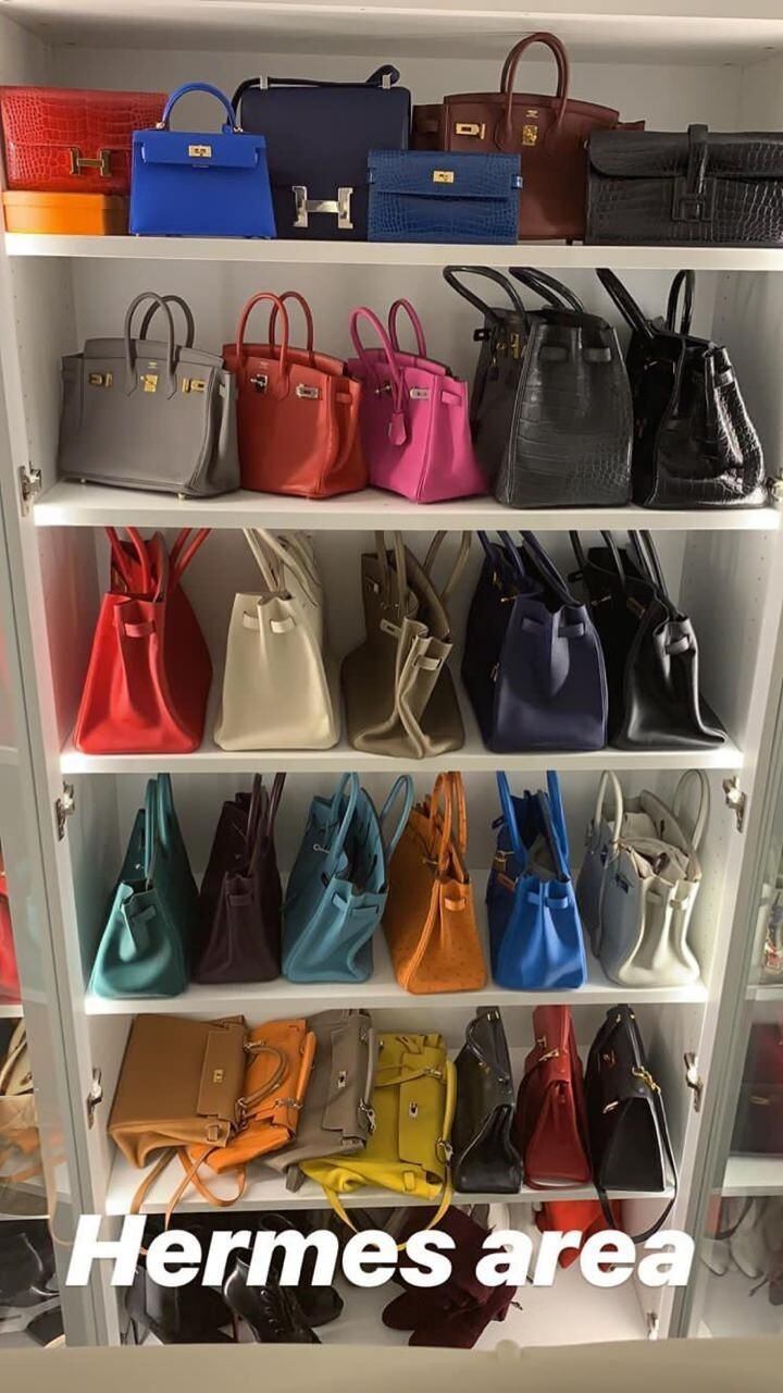 La ostentosa colección de carteras y zapatos que posee Wanda Nara.