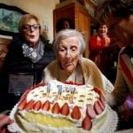 Emma Morano, thought to be the world's oldest person and the last to be born in the 1800s, blows candles during her 117th birthday in Verbania, northern Italy November 29, 2016. REUTERS/Alessandro Garofalo     TPX IMAGES OF THE DAY