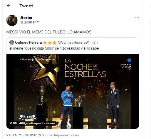 Reacción viral de los usuarios al enterarse que Messi conoce el "meme del fulbo".