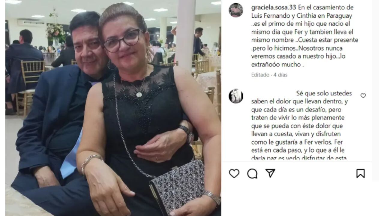 Los papás de Fernando Báez Sosa fueron a una boda y recordaron a su hijo: “Nosotros nunca lo veremos casado”.