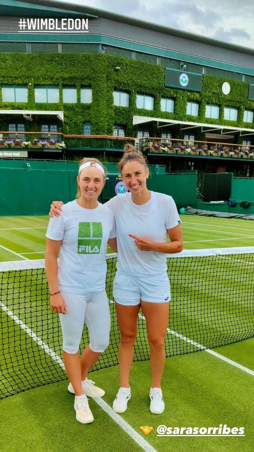 Podoroska estuvo junto a la española Sara Sorribes durante la preparación para el torneo.