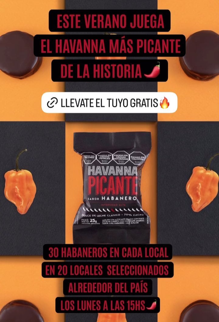 Cómo conseguir gratis los alfajores Havanna picantes