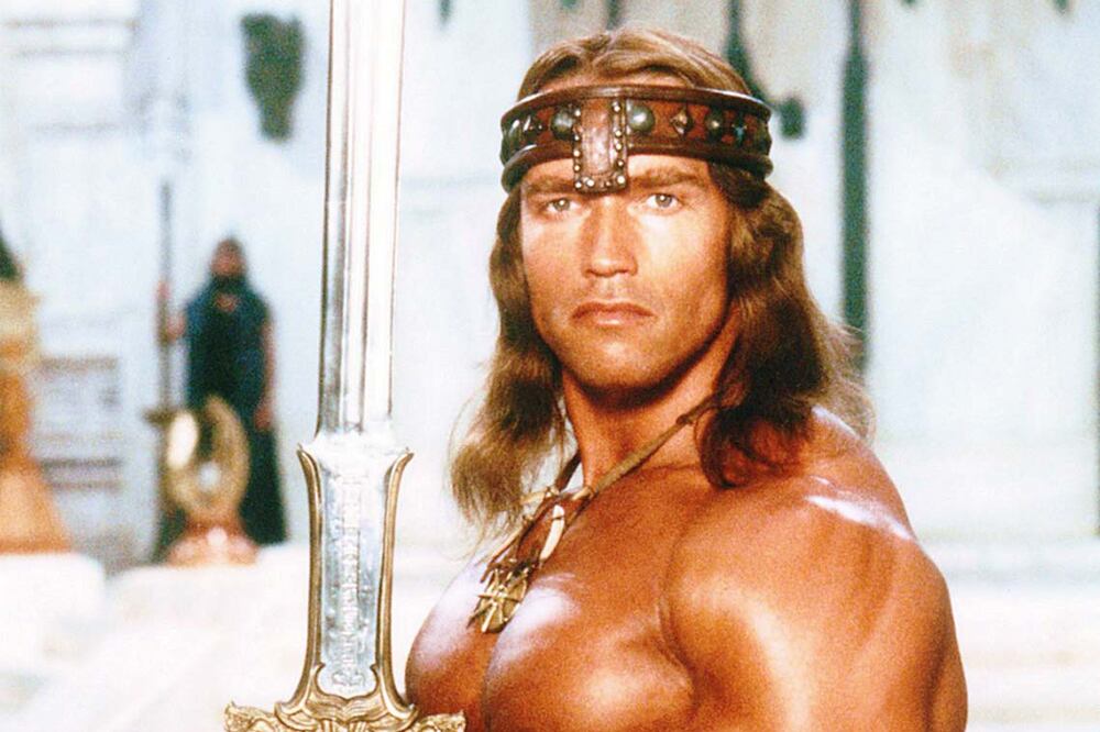 Arnold Schwarzenegger en Conan el Bárbaro.