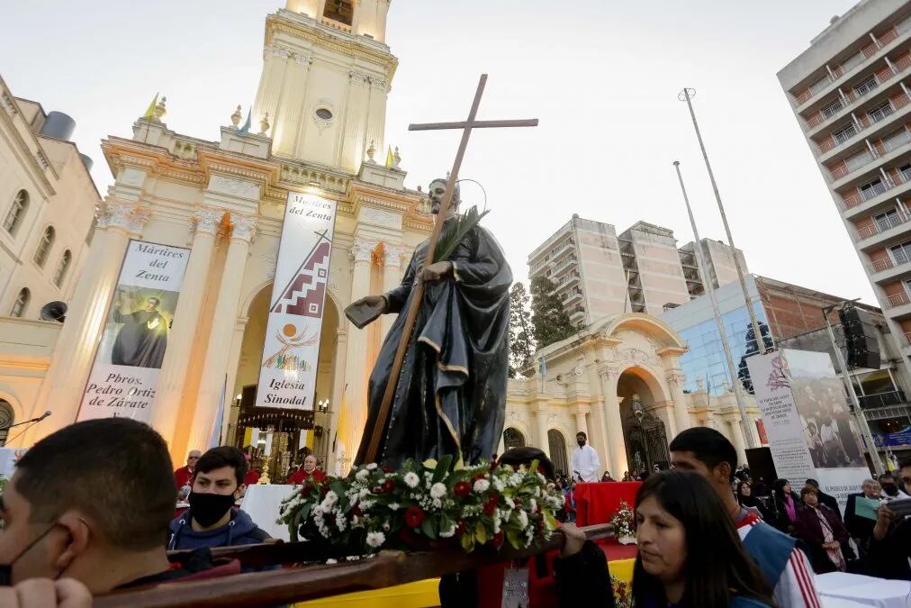 En la celebración de este sábado en la capital jujeña, fue entronizada una imagen del beato jujeño Pedro Ortiz de Zárate.