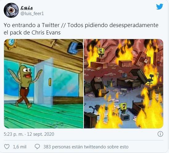 Chris Evans publicó por error una foto intima y estallaron los memes en Twitter