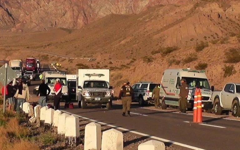 Operativo de salud en el accidente del micro de Ahumada en uspallata.