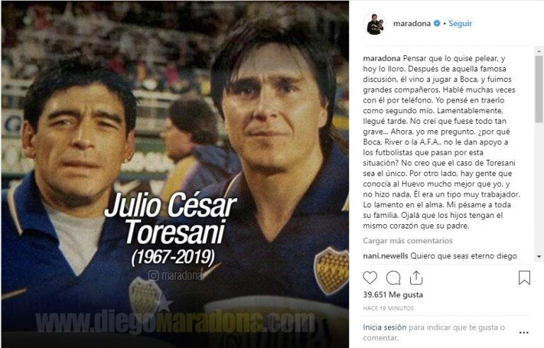 (Instagram: @maradona)