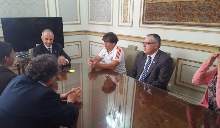 El Presidente del STJ recibió a los padres de Tamara Salazar. (Foto: El Litoral)