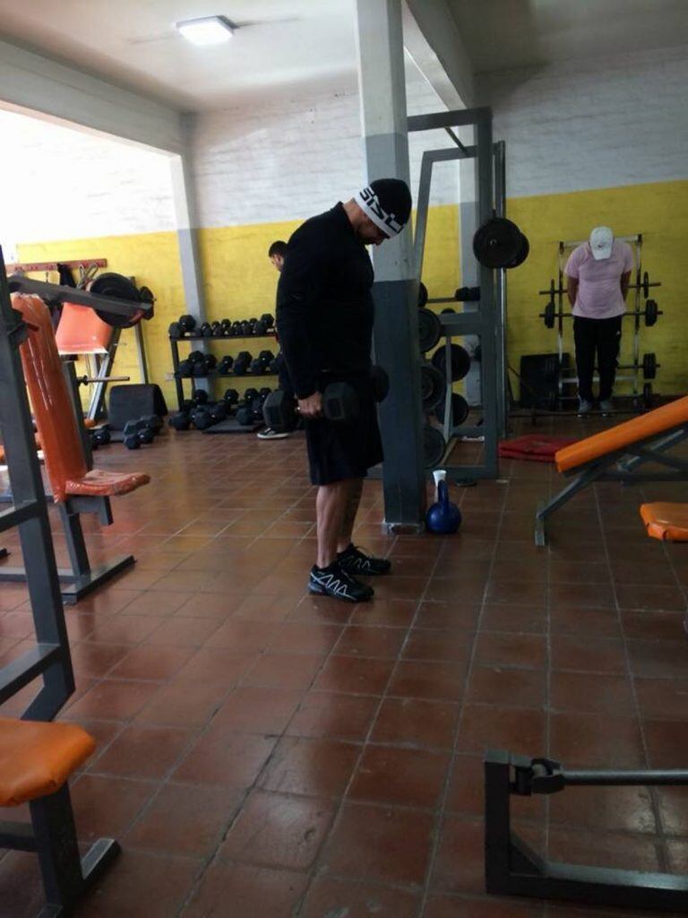 Luciano Castro en el gimnasio Universo, de Guaymallén.