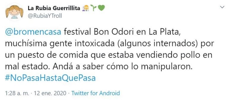 Hubo 15 personas intoxicadas en la tradicional celebración japonesa Bon Odori