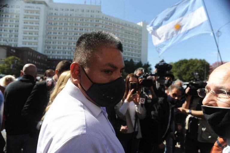 Luis Chocobar en Comodoro Py. (Clarín)