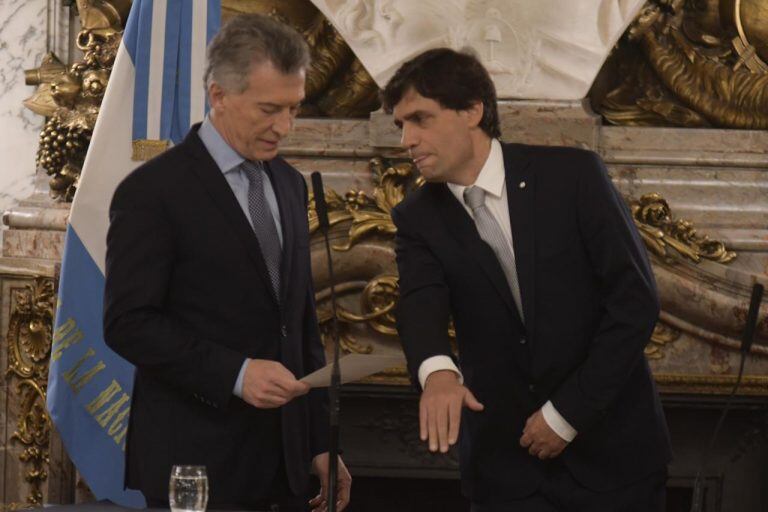 Hernán Lacunza juró como nuevo ministro de Hacienda en la Casa Rosada. (Federico López Claro)