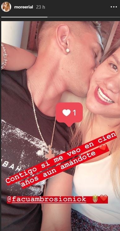 El tierno mensaje de Morena Rial a su novio.