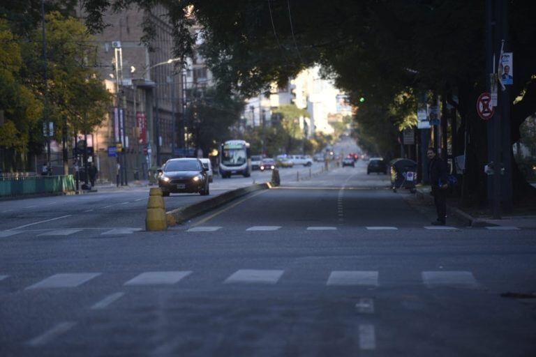 La ciudad de Córdoba, desierta por el paro de transporte.