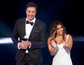 Football Soccer - FIFA Awards Ceremony - Zurich, Switzerland - 09/01/17. U.S. actress Eva Longoria and German presenter Marco Schreyl arrive to host the ceremony. REUTERS/Ruben Sprich