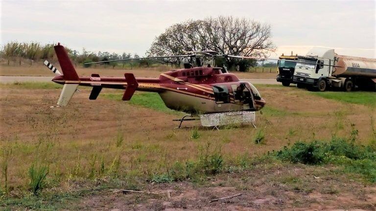 El helicóptero Bell 407 matrícula LV-CIB del Servicio Nacional Manejo del Fuego (SNMF), operativo en Jujuy.