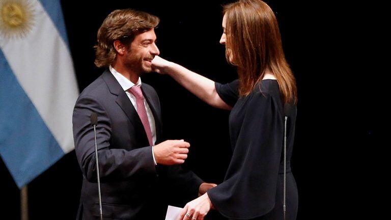 Salvai y Vidal durante un acto de gobierno (web).