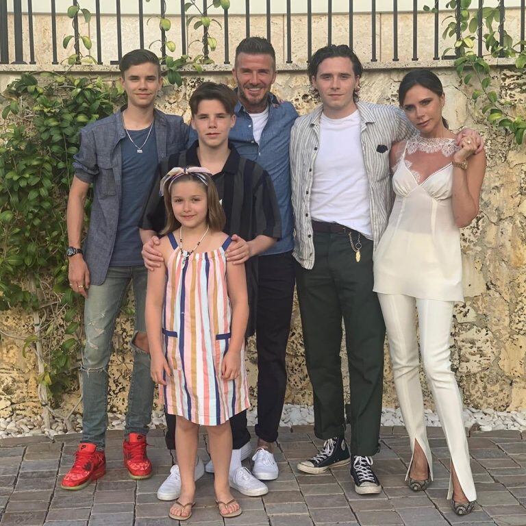 La familia Beckham