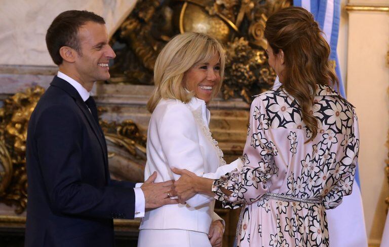 Juliana Awada y Brigitte Marie Claude (REUTERS).