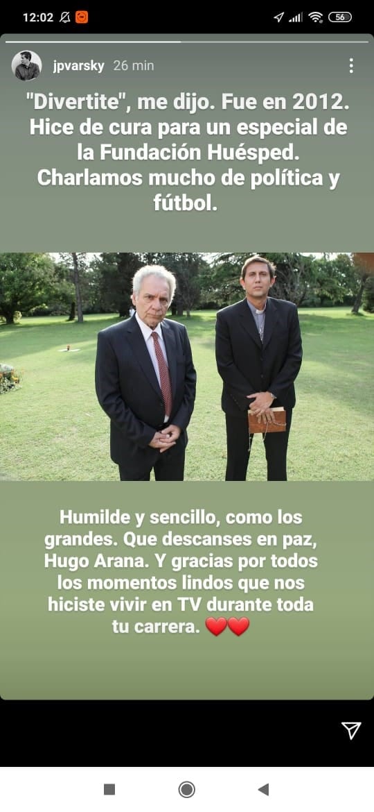 Los famosos despiden a Hugo Arana (Twitter)