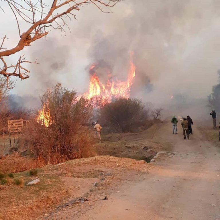 En el cruce del camino de Bossa y el que va para La Falda, donde esta la estancia, en Pinto, La Cumbre. (Foto: Juan C. Funes).