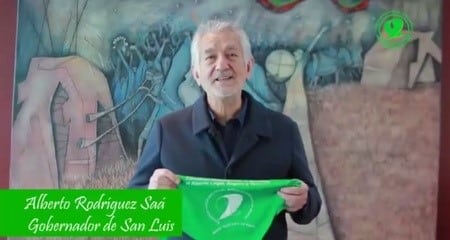 Alberto Rodríguez Saá a favor del aborto.