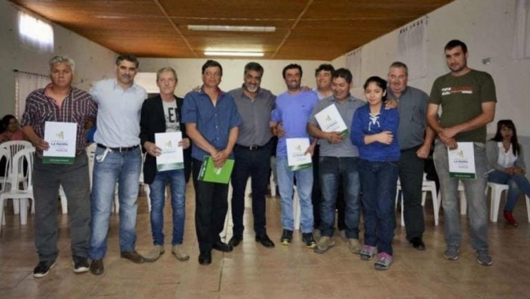 Los emprendedores beneficiarios de los créditos (Gobierno de La Pampa)