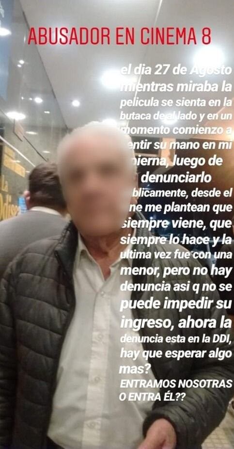 El hombre de 70 años fue escrachado en redes sociales (0221).