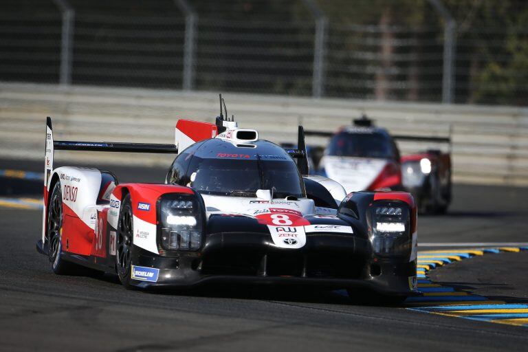 El coche número 8 de Toyota clasificó tercero. Buemi, Hartley y Nakajima lo conducirán en carrera.