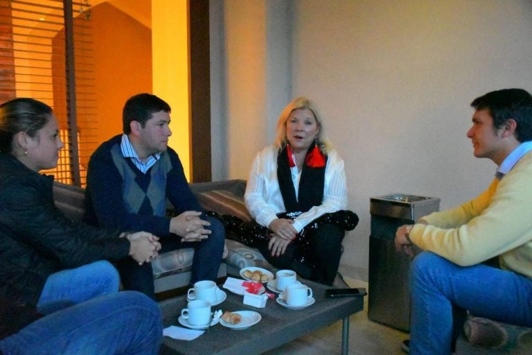 Elisa Carrio pasó por Corrientes para apoyar a las listas de ECO