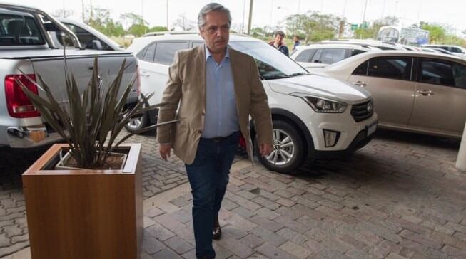 Alberto Fernández en Santa Fe. (Infobae)