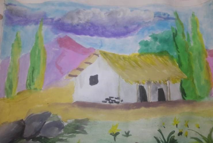 Concurso “El ranchito histórico en manos de niños” Dibujo de Sofia Isabella Perez .