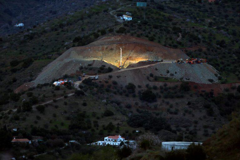 Así luce la zona donde hace una semana intentan rescatar a Julen (REUTER)