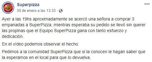 La firma se expresó tras el robo (web).