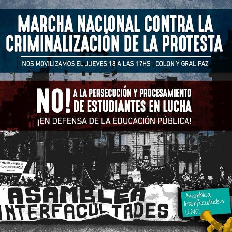 Convocatoria a la marcha.