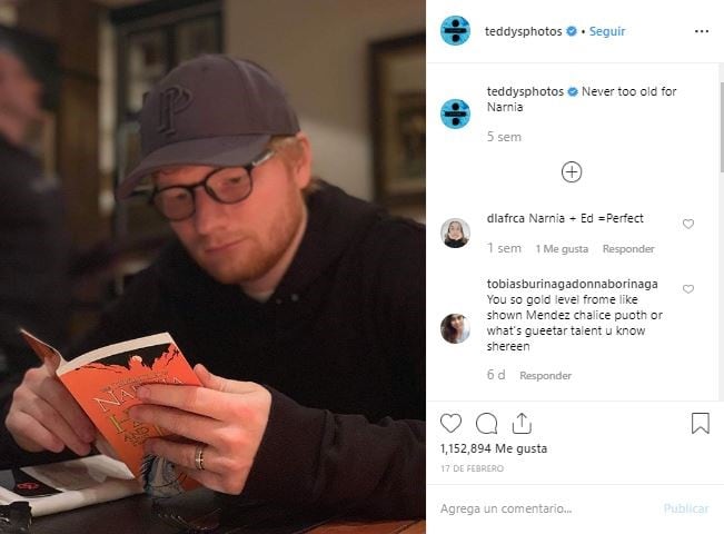 Ed sheeran se declara fanático de la saga "Narnia"