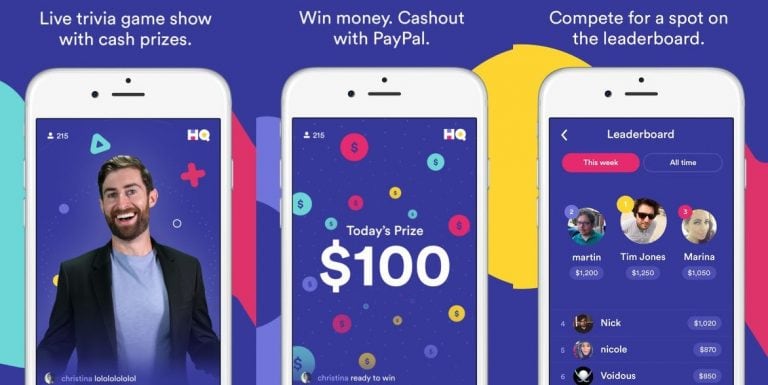 "HQ Trivia", el videojuego que reparte dinero real. (Foto: Web)