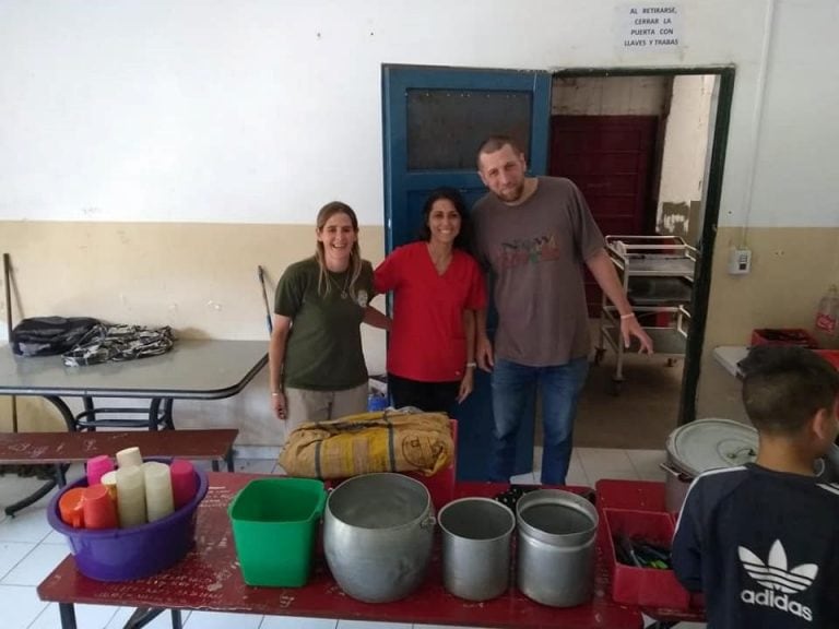 Profesores del Ipetaym 68 en la cocina