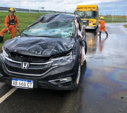 Accidente autopista Monte Leña