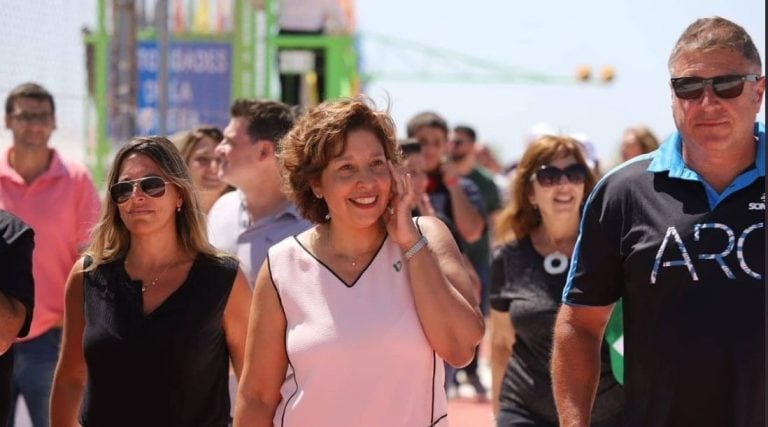 Arabela Carreras durante la carrera en de TC en Viedma (web).