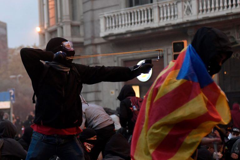 Protestas en Barcelona. (AFP)