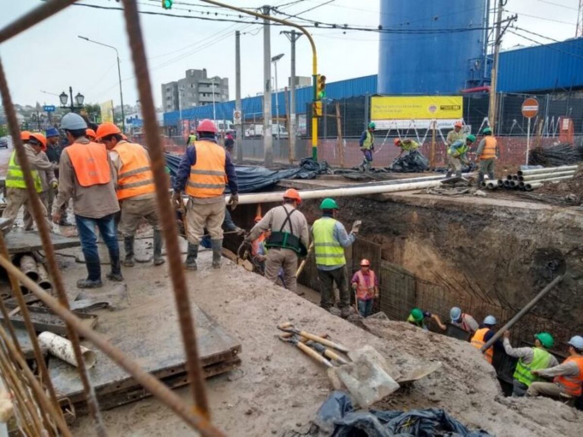 Se derrumbó una parte de la obra en el Canal Tineo