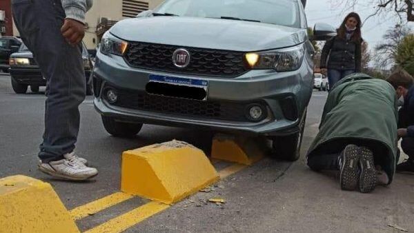 Accidentes en las nuevas bicisendas de Salta. (Twitter)