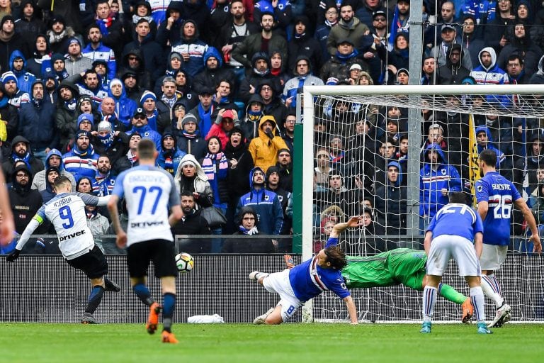 Mauro Icardi fue letal ante Sampdoria, su exclub. EFE/EPA/SIMONE ARVEDA