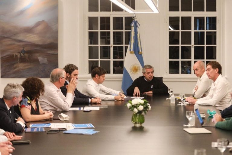 Alberto Fernández Horacio Rodríguez Larreta Axel Kicillof (Foto: Presidencia)