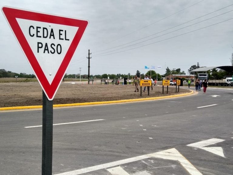 El acto se llevó a cabo en la rotonda cerca del control de la localidad de Tatané