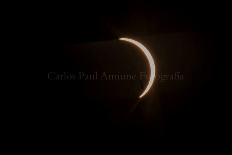 Eclipse registrado por vecinos de Sierras Chicas.