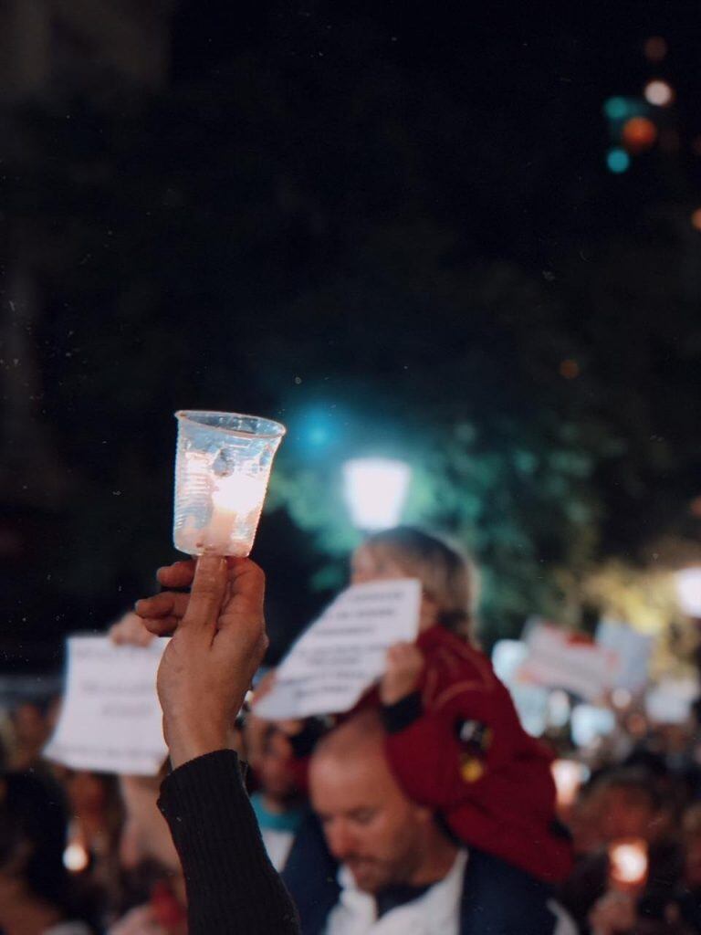 Rosita, la perra despellejada en Río Cuarto, movilizó una gran cantidad de personas para pedir justicia por la agresión. (LV 16 Radio Río Cuarto)